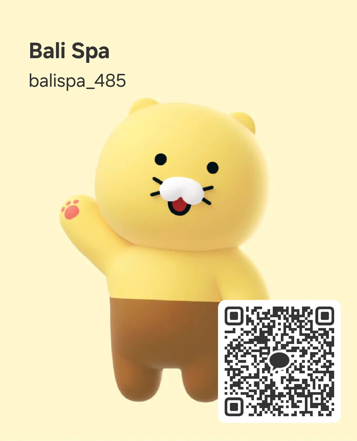 Mã QR Kakao để liên hệ Bali Spa